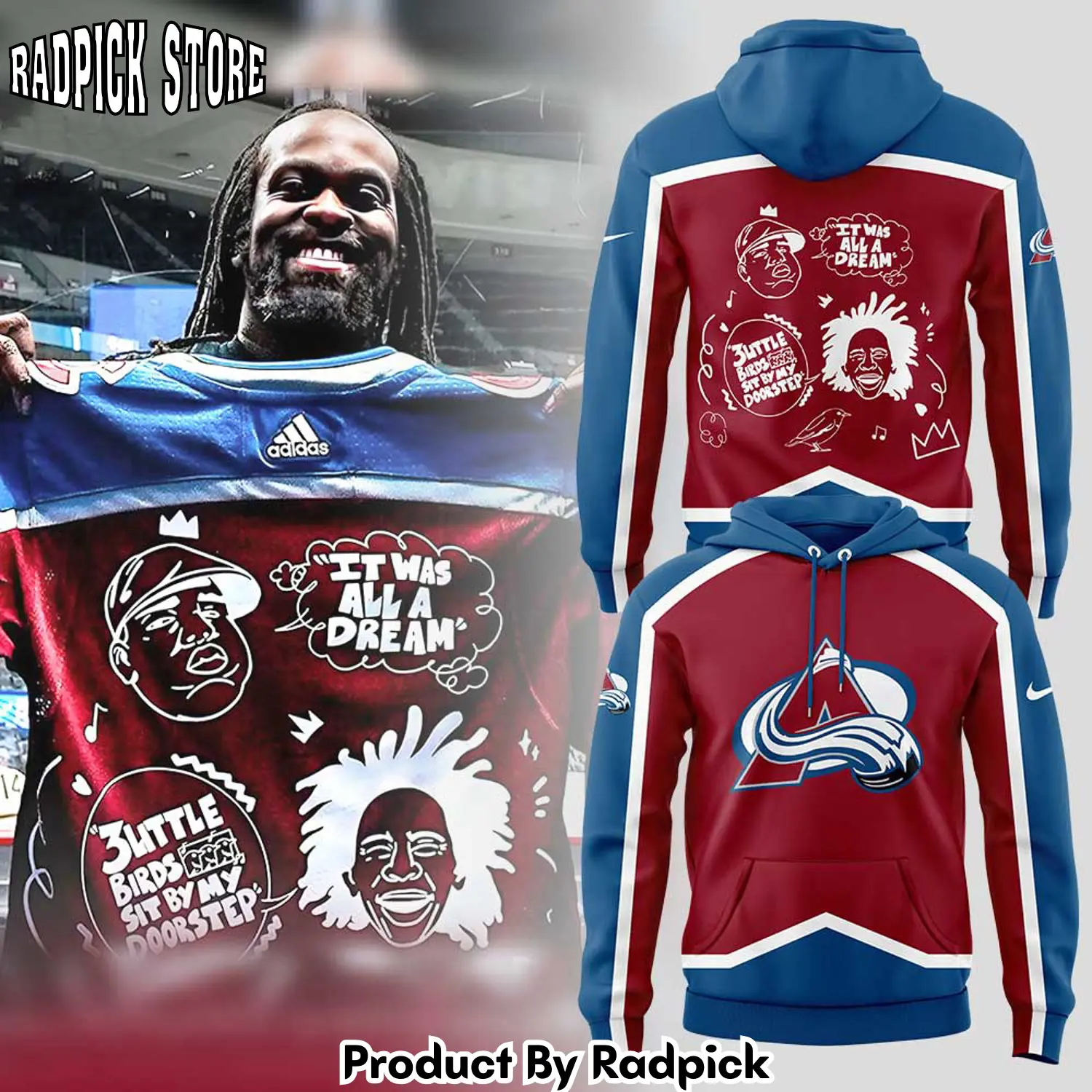 Colorado avalanche black excellence month hoodie joggers hoodie and long pants set rp291813